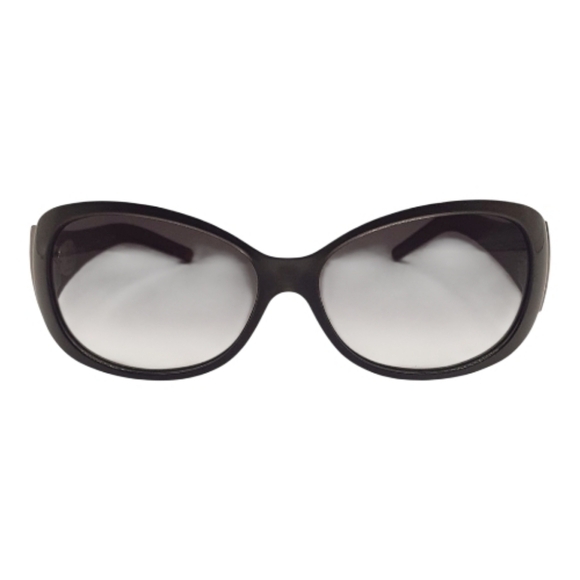 FENDI Vintage Sunglasses Gray Metallic And Genuine Leather - Picture 3 of 8